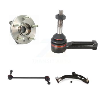 Front Right Bearing Lower Control Arm with BJ Outer Tie Rod Link Kit For 2009 Lincoln MKS K7T-106696