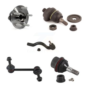 Front Left Hub Bearing Upper Lower Ball Joint Outer Tie Rod Link Kit (5Pc) For Jeep Grand K7T-106735