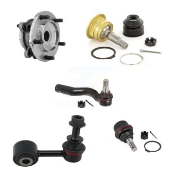 Front Left Bearing Upper Lower Ball Joint Outer Tie Rod Link Kit (5Pc) For Toyota Tundra K7T-106741
