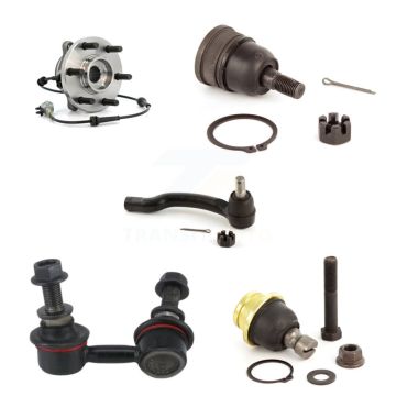 Front Left Bearing Upper Lower Ball Joint Outer Tie Rod Link Kit (5Pc) For Nissan Xterra K7T-106743