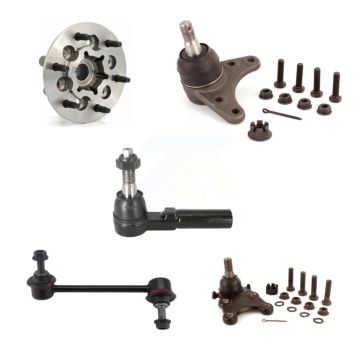 Front Left Hub Bearing Upper Lower Ball Joint Outer Tie Rod Link Kit (5Pc) For GMC Canyon K7T-106749
