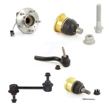 Front Left Bearing Upper Lower Ball Joint Outer Tie Rod & Link Kit (5Pc) For Cadillac CTS K7T-106765