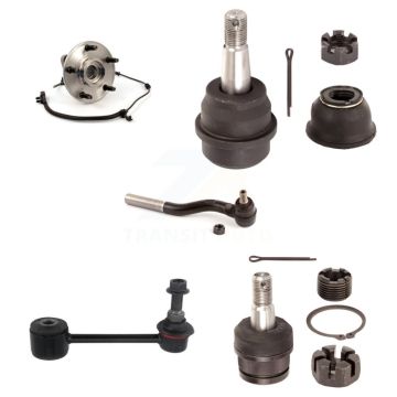 Front Left Bearing Upper Lower Ball Joint Outer Tie Rod Link Kit (5Pc) For Jeep Wrangler K7T-106770