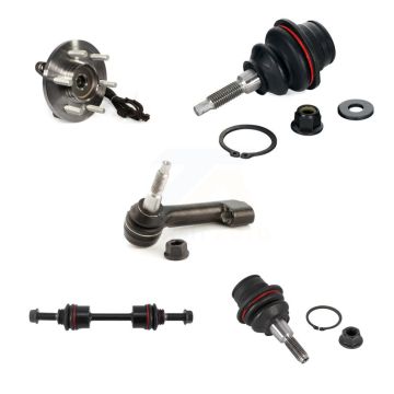 Front Left Hub Bearing Upper Lower Ball Joint Outer Tie Rod Link Kit (5Pc) For Ford F-150 K7T-106772
