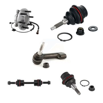 Front Left Hub Bearing Upper Lower Ball Joint Outer Tie Rod Link Kit (5Pc) For Ford F-150 K7T-106774