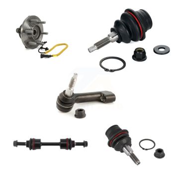 Front Left Hub Bearing Upper Lower Ball Joint Outer Tie Rod Link Kit (5Pc) For Ford F-150 K7T-106775