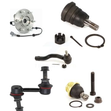 Front Left Bearing Upper Lower Ball Joint Outer Tie Rod & Link Kit (5Pc) For Nissan TITAN K7T-106777