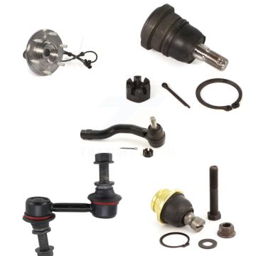 Front Left Bearing Upper Lower Ball Joint Outer Tie Rod & Link Kit (5Pc) For Nissan TITAN K7T-106778