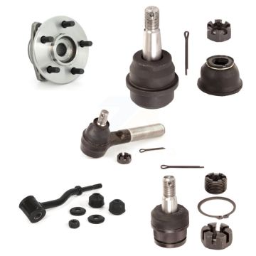 Front Left Hub Bearing Upper Lower Ball Joint Outer Tie Rod Link Kit (5Pc) For Jeep Grand K7T-106786