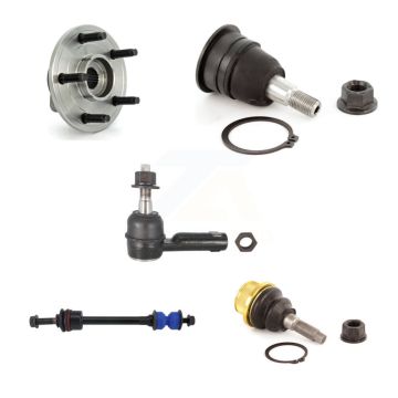 Front Hub Bearing Upper Lower Ball Joint Outer Tie Rod Link Kit (5Pc) For Dodge Ram 1500 K7T-106842
