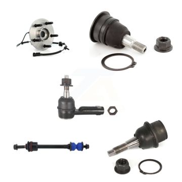 Front Hub Bearing Upper Lower Ball Joint Outer Tie Rod Link Kit (5Pc) For Dodge Ram 1500 K7T-106847