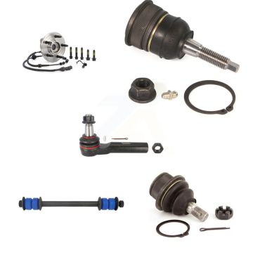 Front Hub Bearing Upper Lower Ball Joint Outer Tie Rod & Link Kit (5Pc) For Ford Explorer K7T-106867