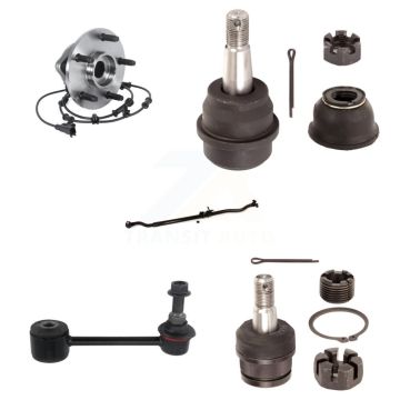 Front Right Bearing Upper Lower Ball Joint Outer Tie Rod Link Kit (5Pc) For Jeep Wrangler K7T-106884