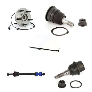 Front Right Bearing Upper Lower Ball Joint Outer Tie Rod Link Kit (5Pc) For Ram 1500 4WD K7T-106886