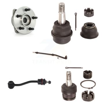 Front Right Bearing Upper Lower Ball Joint Outer Tie Rod Link Kit (5Pc) For Jeep Wrangler K7T-106894