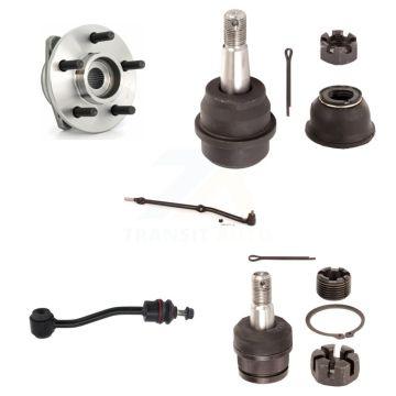 Front Right Bearing Upper Lower Ball Joint Outer Tie Rod Link Kit (5Pc) For Jeep Wrangler K7T-106895