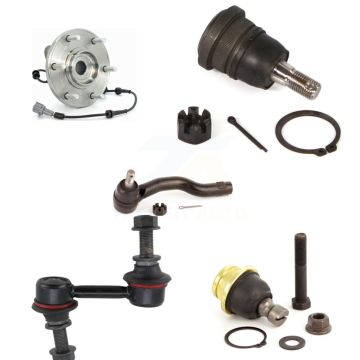 Front Right Bearing Upper Lower Ball Joint Outer Tie Rod Link Kit (5Pc) For Nissan TITAN K7T-106896