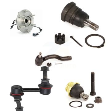 Front Right Bearing Upper Lower Ball Joint Outer Tie Rod Link Kit (5Pc) For Nissan TITAN K7T-106898