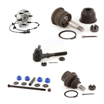 Front Right Bearing Upper Lower Ball Joint Outer Tie Rod Link Kit (5Pc) For Ford Lincoln K7T-106904