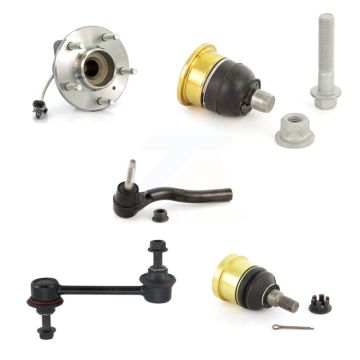Front Right Bearing Upper Lower Ball Joint Outer Tie Rod Link Kit (5Pc) For Cadillac CTS K7T-106907