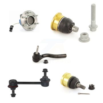Front Right Bearing Upper Lower Ball Joint Outer Tie Rod Link Kit (5Pc) For Cadillac CTS K7T-106908