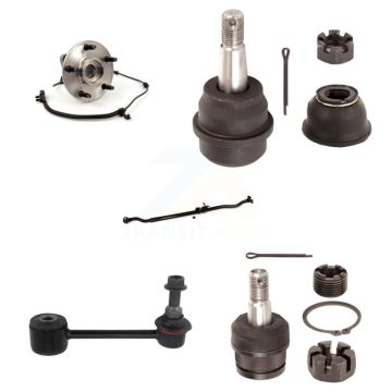 Front Right Bearing Upper Lower Ball Joint Outer Tie Rod Link Kit (5Pc) For Jeep Wrangler K7T-106909