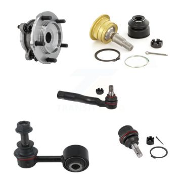 Front Right Bearing Upper Lower Ball Joint Outer Tie Rod Link Kit (5Pc) For Toyota Tundra K7T-106919