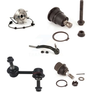 Front Right Bearing Upper Lower Ball Joint Outer Tie Rod Link Kit (5Pc) For GMC Envoy XL K7T-106923