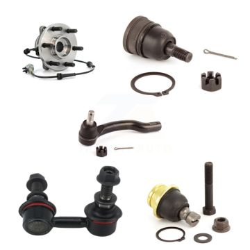 Front Right Bearing Upper Lower Ball Joint Outer Tie Rod Link Kit (5Pc) For Nissan Xterra K7T-106925