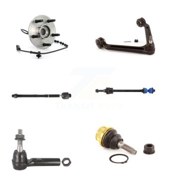Front Hub Bearing Upper Arm Lower Ball Joint Tie Rod & Link Kit (6Pc) For Dodge Ram 1500 K7T-106956