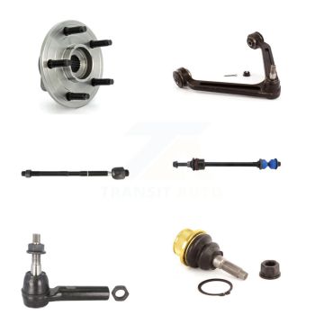 Front Hub Bearing Upper Arm Lower Ball Joint Tie Rod & Link Kit (6Pc) For Dodge Ram 1500 K7T-106957