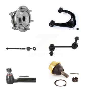 Front Left Bearing Upper Control Arm with BJ Lower Ball Joint Tie Rod Link Kit (6Pc) For K7T-106976
