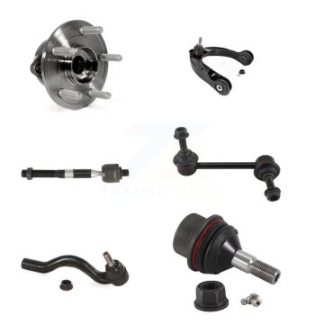 Front Left Hub Bearing Upper Control Arm Lower Ball Joint Tie Rod Link Kit (6Pc) For Jeep K7T-106977