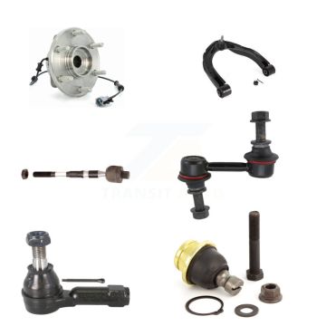 Front Left Bearing Upper Control Arm with BJ Lower Ball Joint Tie Rod Link Kit (6Pc) For K7T-107008