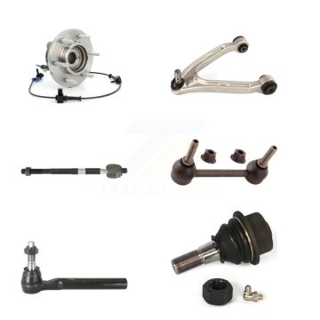 Front Left Hub Bearing Upper Arm Lower Ball Joint Tie Rod & Link Kit (6Pc) For Hummer H3 K7T-107009