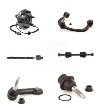 Front Left Hub Bearing Upper Control Arm Lower Ball Joint Tie Rod Link Kit (6Pc) For Ford K7T-107053