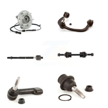 Front Left Hub Bearing Upper Control Arm Lower Ball Joint Tie Rod Link Kit (6Pc) For Ford K7T-107059