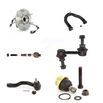 Front Left Hub Bearing Upper Arm Lower Ball Joint Tie Rod Link Kit (6Pc) For Nissan TITAN K7T-107064
