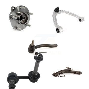 Front Left Bearing Lower Upper Control Arm Outer Tie Rod & Link Kit (5Pc) For Nissan 370Z K7T-107070