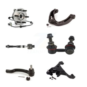 Front Left Bearing Lower Upper Control Arm Tie Rod Link Kit (6Pc) For Nissan Frontier 4WD K7T-107076
