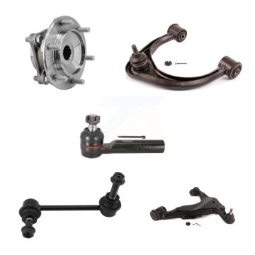 Front Left Hub Bearing Lower Upper Control Arm Outer Tie Rod Link Kit (5Pc) For Toyota FJ K7T-107079