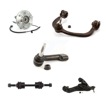Front Left Bearing Lower Upper Control Arm Outer Tie Rod Link Kit (5Pc) For Ford Lincoln K7T-107082