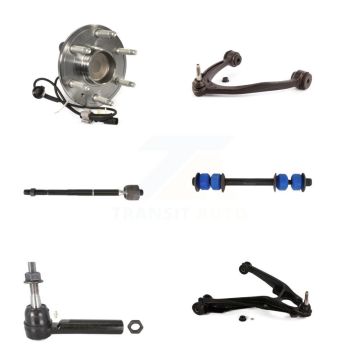 Front Left Bearing Lower Upper Control Arm Tie Rod Link Kit (6Pc) For GMC Sierra 1500 RWD K7T-107099