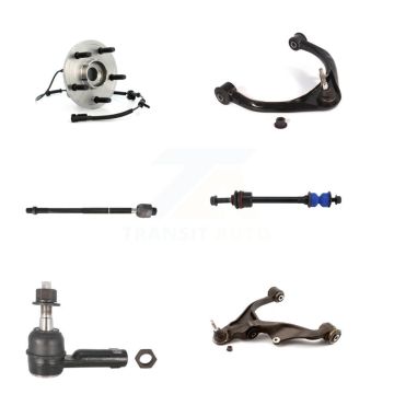 Front Left Hub Bearing Lower Upper Control Arm Tie Rod Link Kit (6Pc) For Dodge Ram 1500 K7T-107106