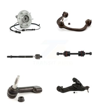 Front Left Hub Bearing Lower Upper Control Arm Tie Rod Link Kit (6Pc) For Ford Expedition K7T-107137