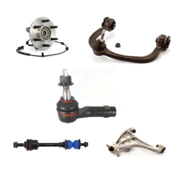 Front Left Bearing Lower Upper Control Arm Outer Tie Rod Link Kit (5Pc) For Ford F-150 LT K7T-107144