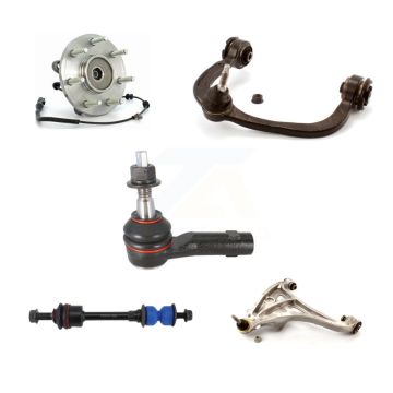 Front Left Bearing Lower Upper Control Arm Outer Tie Rod Link Kit (5Pc) For Ford F-150 LT K7T-107145