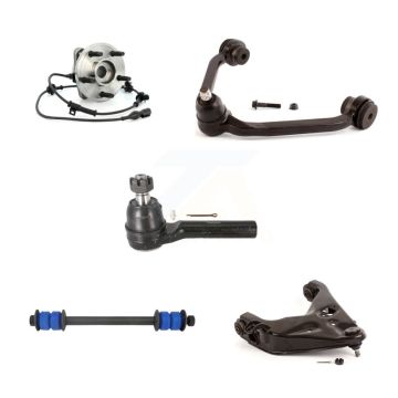 Front Left Bearing Lower Upper Control Arm Outer Tie Rod Link Kit (5Pc) For Ford Explorer K7T-107165