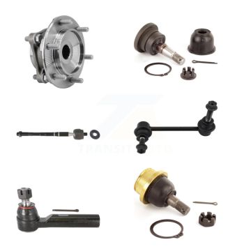 Front Left Hub Bearing Upper Lower Ball Joint Tie Rod & Link Kit (6Pc) For Toyota Tacoma K7T-107170