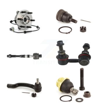 Front Left Bearing Upper Lower Ball Joint Tie Rod Link Kit (6Pc) For Nissan Frontier 4WD K7T-107177
